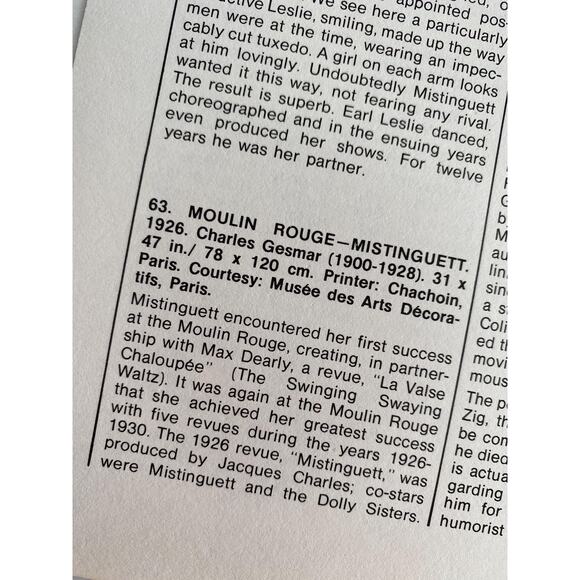 Moulin Rouge, Mistinguett, Champs-Elysees, Revue Negre, Music Hall Posters, - Picture 3 of 5